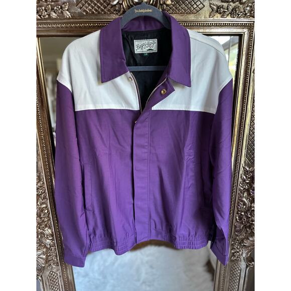Bogey Boys Macklemore Golf Track Jacket Full Zip Purple Colorblock Large NWOT - Picture 1 of 3